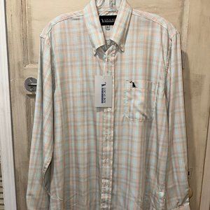 Men's Local Boy Bailey Dress Shirt Blue Orange